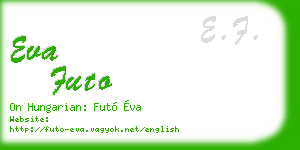eva futo business card